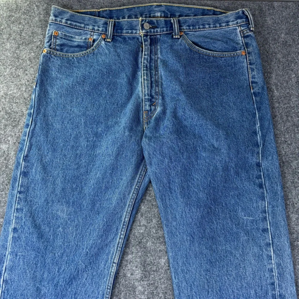 Levi's 505 Regular Fit Straight Leg Jeans 40x33 Blue Denim Mens Work Wear